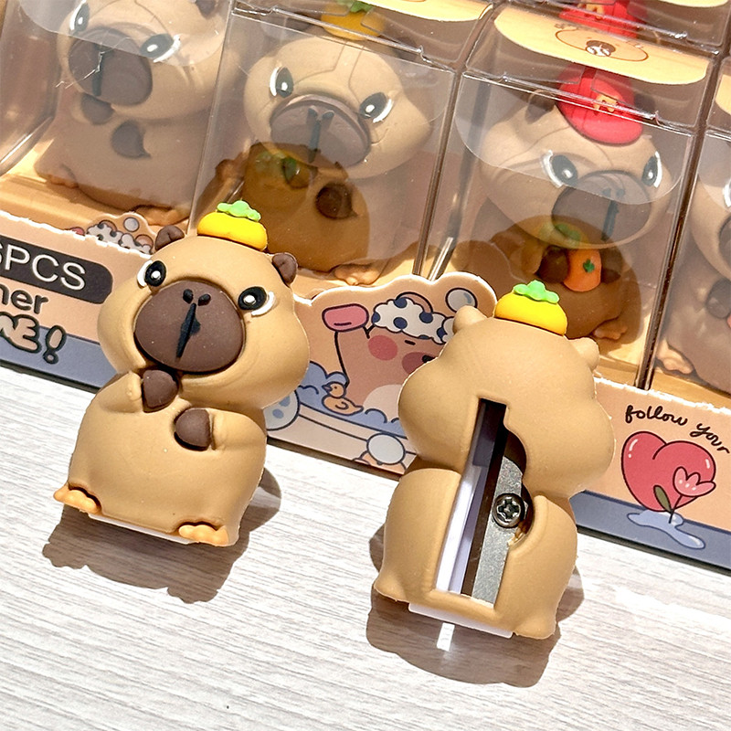 

1Pcs Creative Capybara Pencil Sharpener Cute Manual Pencil Sharpener School Supplies Student Stationery Teacher Rewards Gifts
