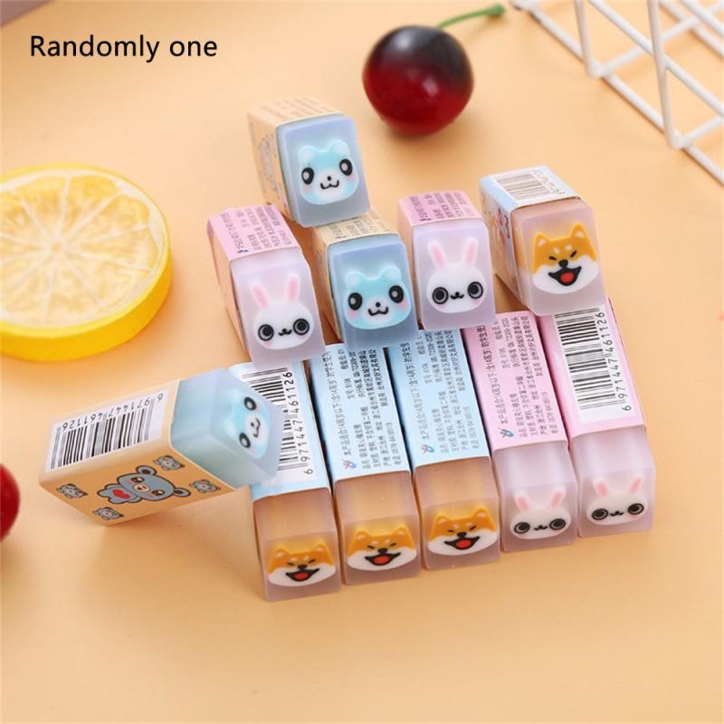 

1-6PCS Cartoon Creative Fruit Eraser Pupils Exam Pencil Eraser Children's Stationery Painting Sketch Eraser School Kawaii