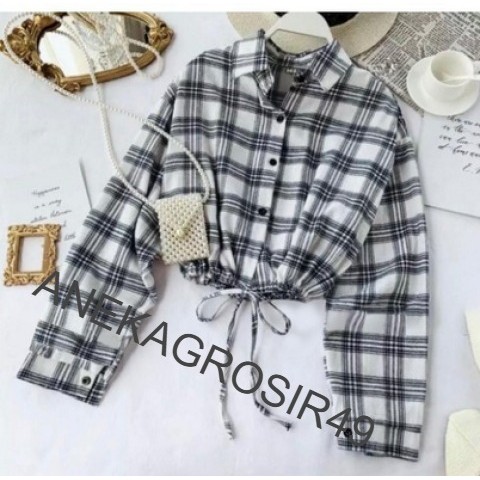 SAG KEMEJA  KERLITA PLAID SHIRT KEMEJA CROP/Weona Blouse /Oversize Kameja Wanita Oslin P1.P2
