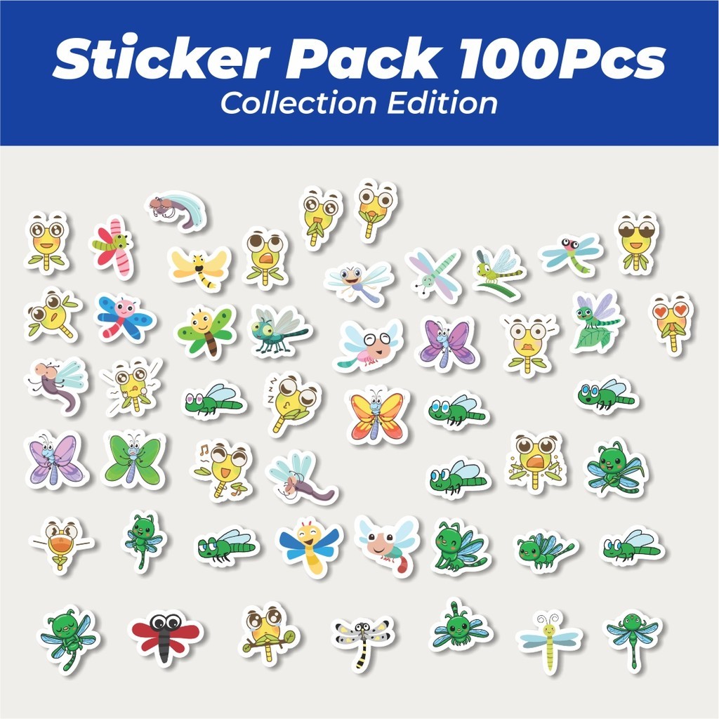 

Hot Sticker Hewan Capung Lucu Anti Air Stikers Berperekat Waterproof Sticker Decal Buat Motor Helm Buku Journal Koper Casing HP Laptop Botol Minum