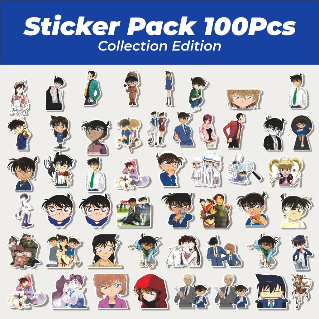 

Hot Sticker Anime Case Closed (DC) Lucu Anti Air Stikers Berperekat Waterproof Sticker Decal Buat Motor Helm Buku Journal Koper Casing HP Laptop Botol Minum