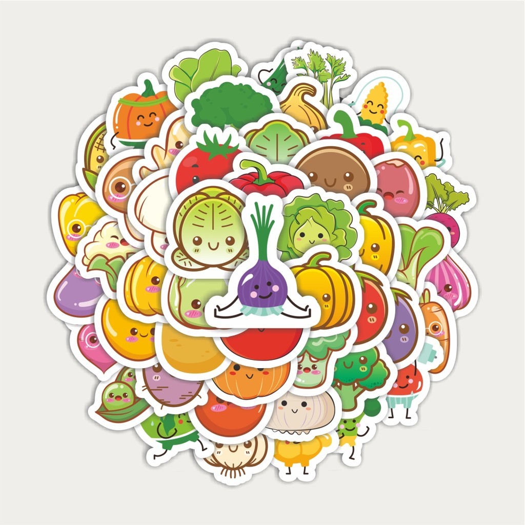 

Sticker Pack Stiker Kartun Sayuran Lucu | Sticker TUMBLR | Stiker LAPTOP KOPER HELM