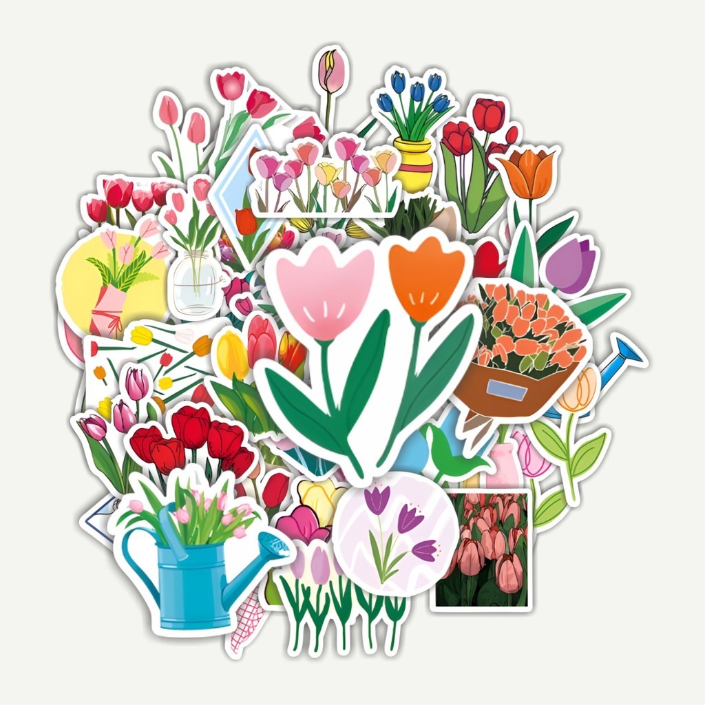 

Sticker Pack Stiker Bunga Tulip | Sticker TUMBLR | Stiker LAPTOP KOPER HELM