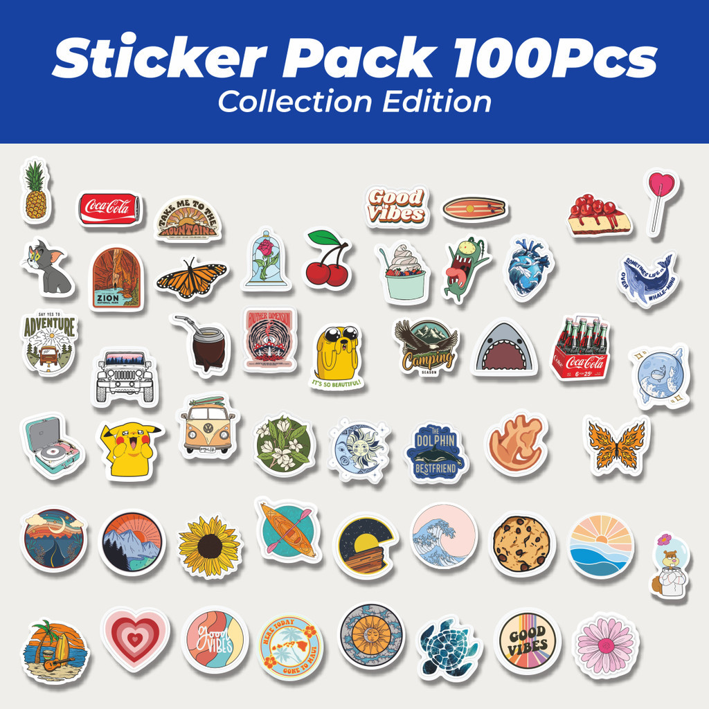 

Hot Stiker VSCO Style Lucu Anti Air Stikers Berperekat Waterproof Sticker Decal Buat Motor Helm Buku Journal Koper Casing HP Laptop Botol Minum