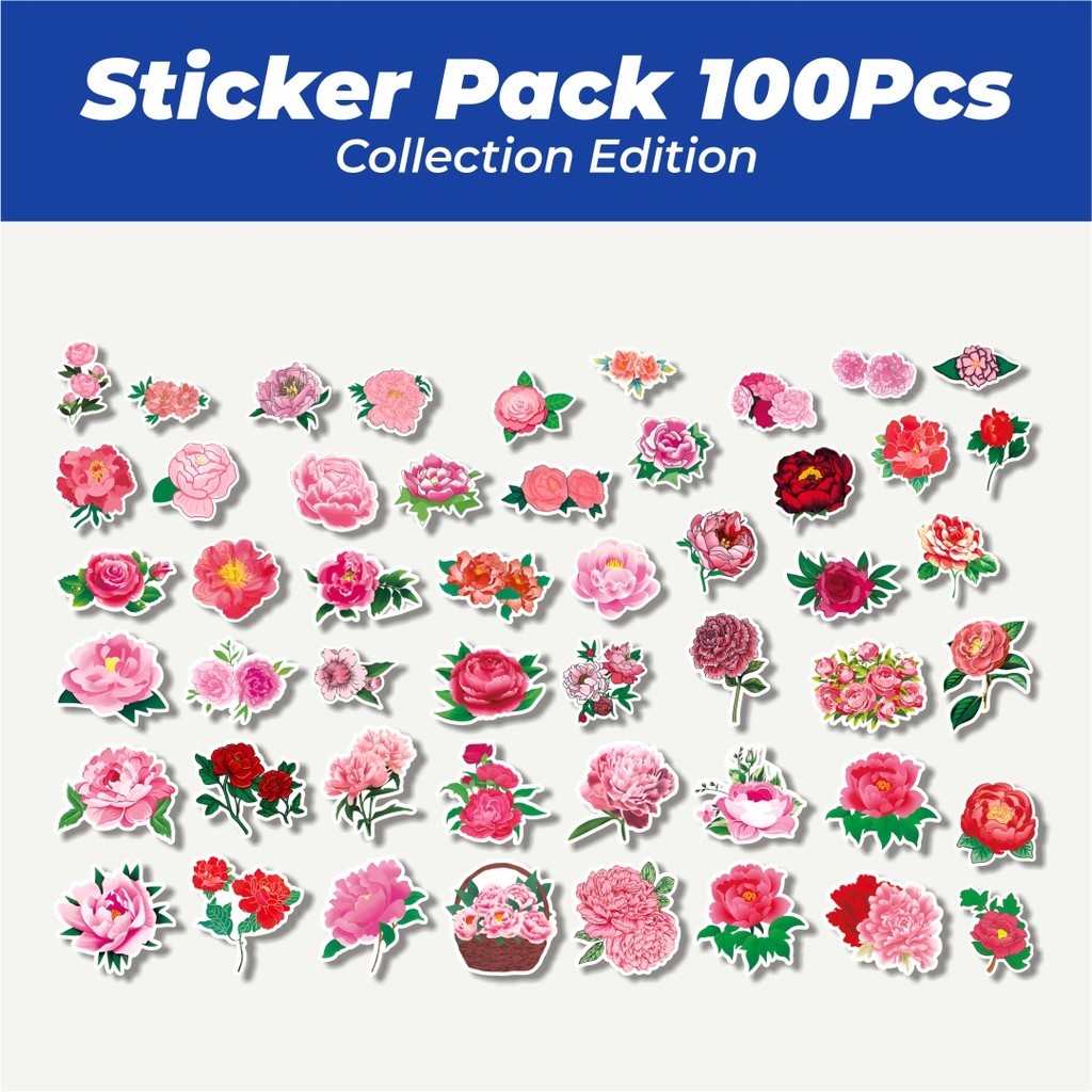 

Hot Stiker Red Flower [Bunga Merah] Lucu Anti Air Stikers Berperekat Waterproof Sticker Decal Buat Motor Helm Buku Journal Koper Casing HP Laptop Botol Minum