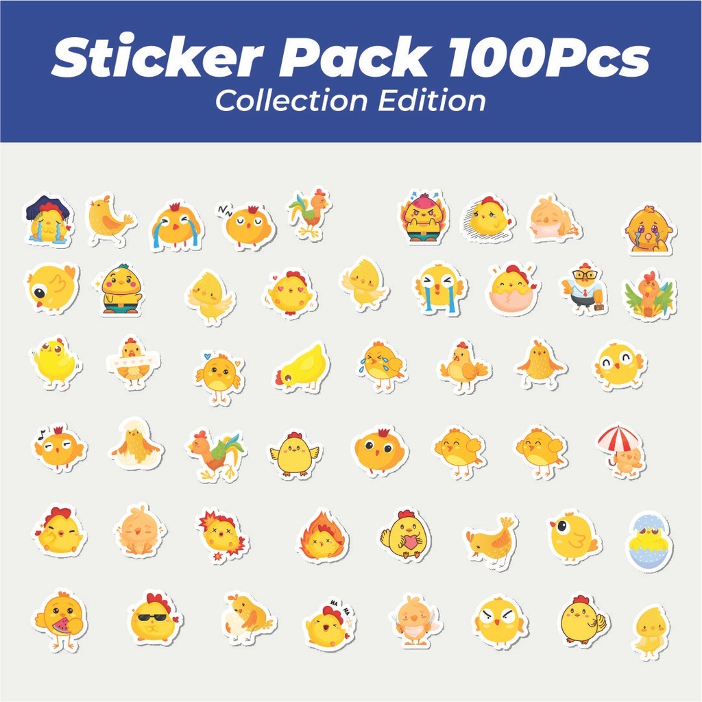 

Hot Stiker Hewan Ayam Lucu Anti Air Stikers Berperekat Waterproof Sticker Decal Buat Motor Helm Buku Journal Koper Casing HP Laptop Botol Minum