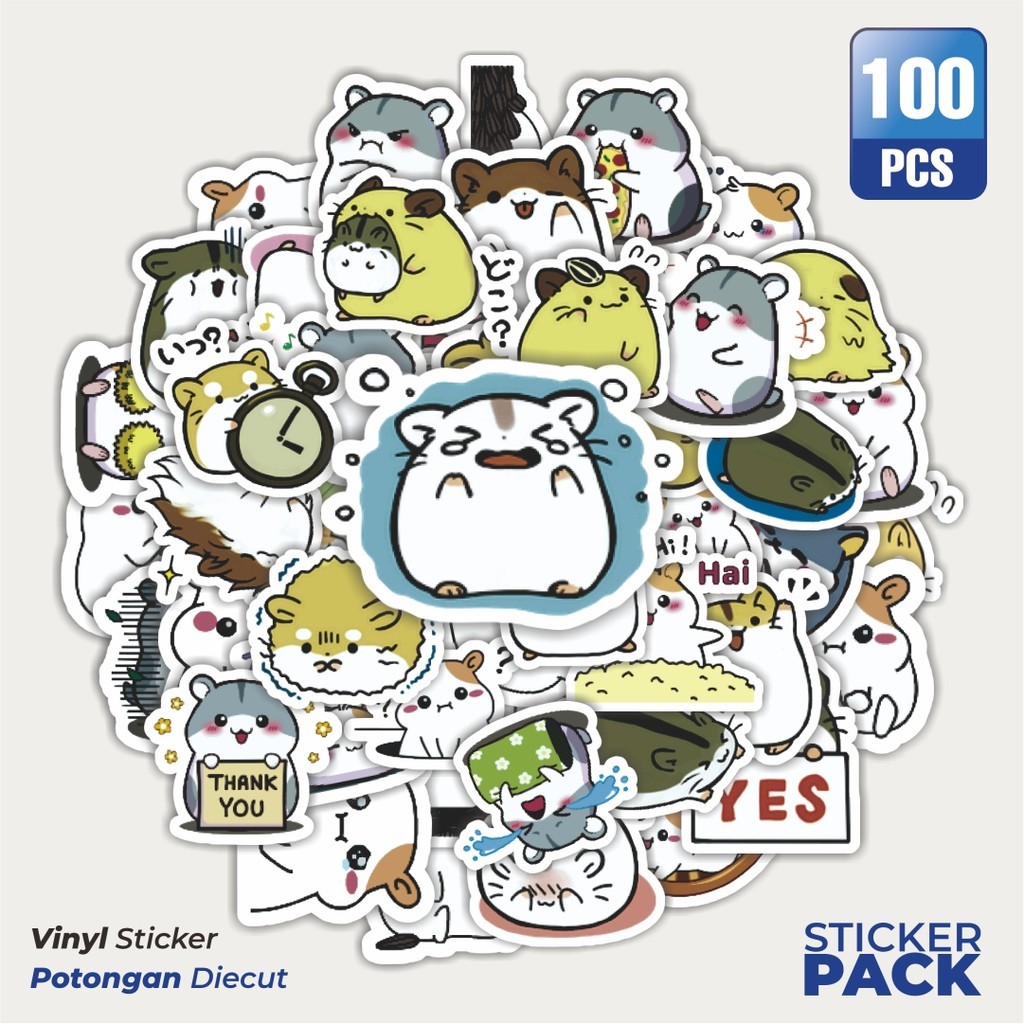 

Stiker Vinyl Stiker Hewan Hamster v3 Waterproof Aesthetic- Untuk Laptop, Motor, dan Helm - Paper Stationery Pack