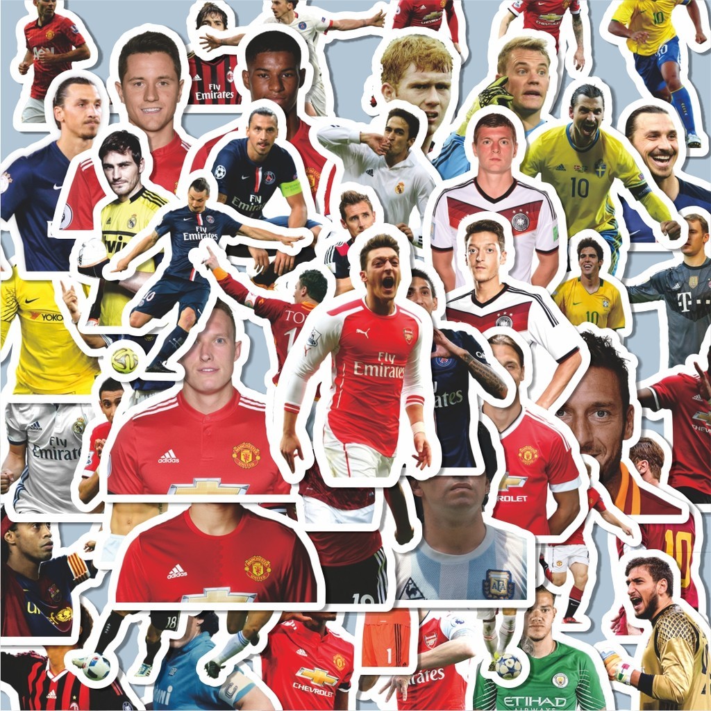 

100PCS Lucu Stiker Club Football/Sepak Bola Stiker Aesthetic Stiker Anti Air Stikers Berperekat Waterproof sticker decal buat Motor Helm Buku Journal Koper Casing HP Laptop Botol Minum Hadiah anak