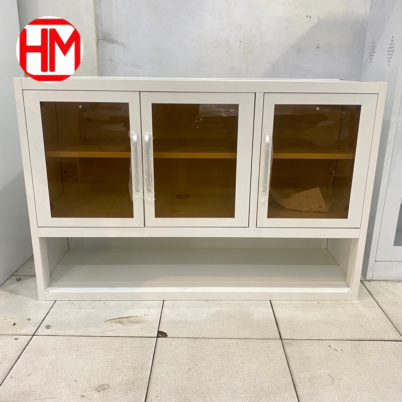 [MYMEBEL88] PROMO TERMURAH KITCHEN SET GANTUNG 3PINTU PLAT BESI + LAMPU LED SUDUT IMPORT