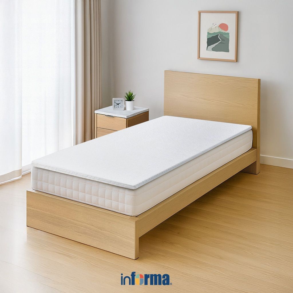 Informa Sleep Topper Kasur Cooling Latex 100x200x4 cm Pelapis Matras Natural Pad Tidur Nyaman