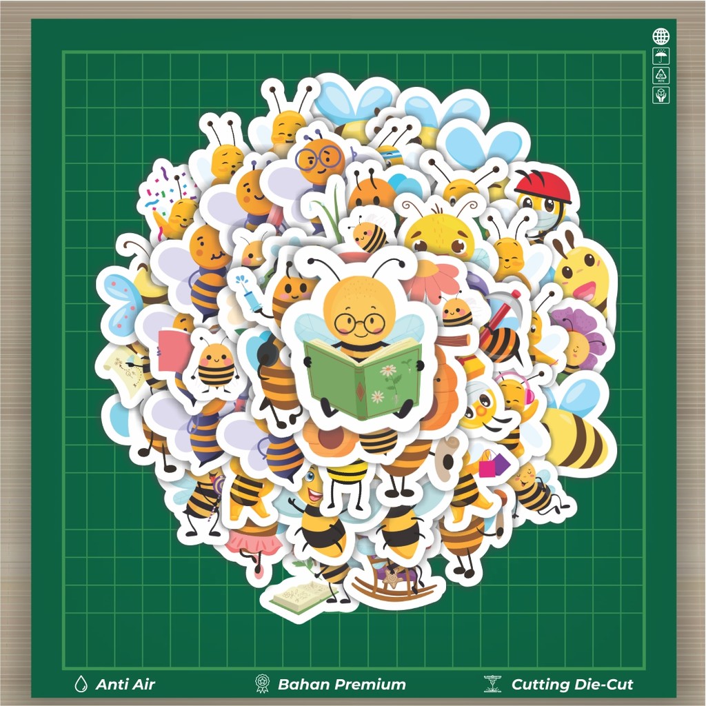 

HOT 50 PCS STIKER Hewan Lebah Stiker Fashion Cars Decal Dingin Kartu Album Custom Vinyl Anti Air- Sticker Aesthetic Buku Journal Koper Casing HP Tablet Laptop Helm Motor Botol Minum