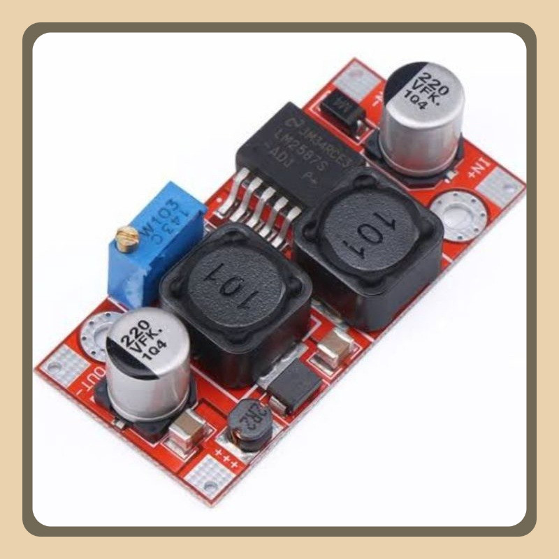 buck boost DC PCB merah xl6009 auto step up step down stabilizer dc