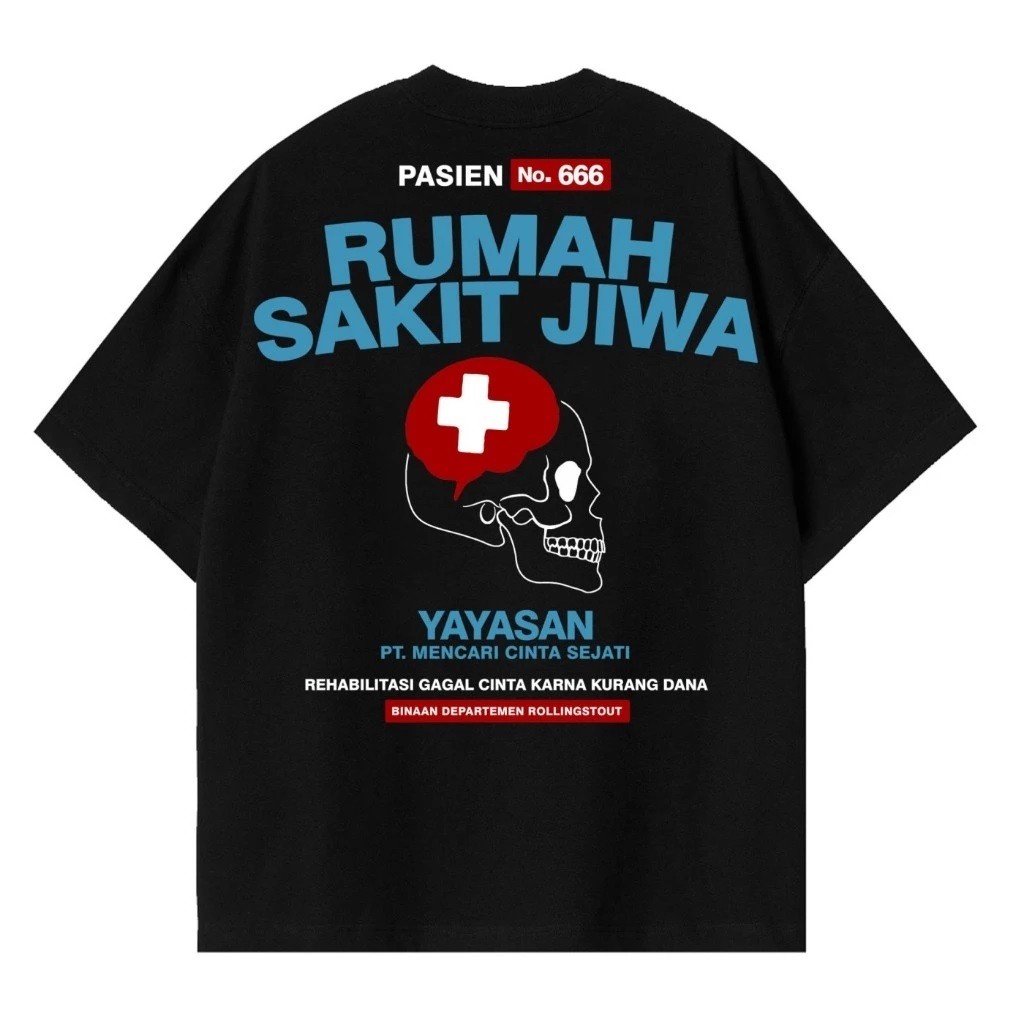 Kaos Distro PASIEN RSJ Kaos Band Parodi BAJU MUSIK METAL ROCK