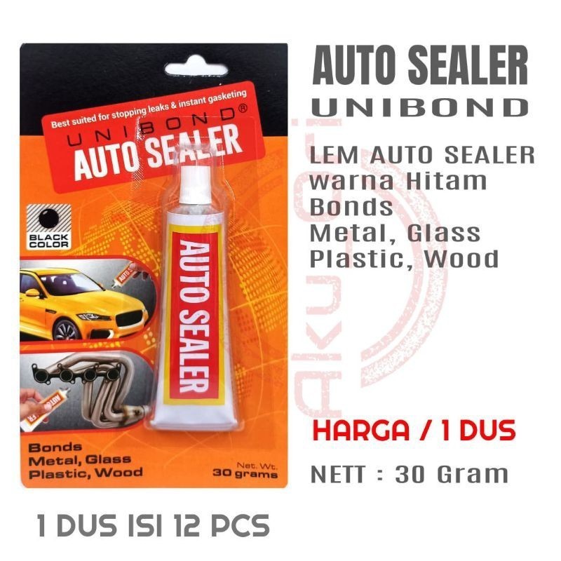 

1 DUS LEM UNIBOND Auto Sealer Hitam American USA isi 12 pcs terjamin