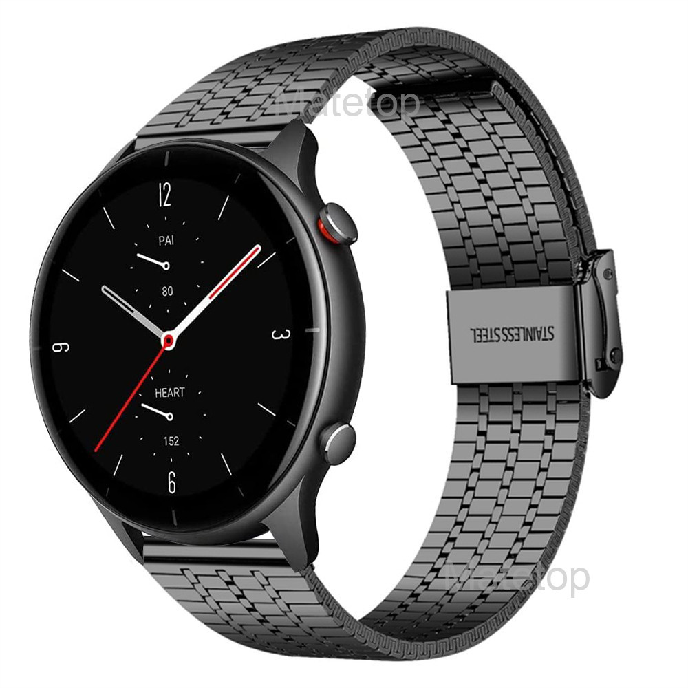 22mm Mesh Band For Huami Amazfit GTR 47mm Pace Stratos Bip 5 Stainless Steel Watch Bracelet Strap Fo