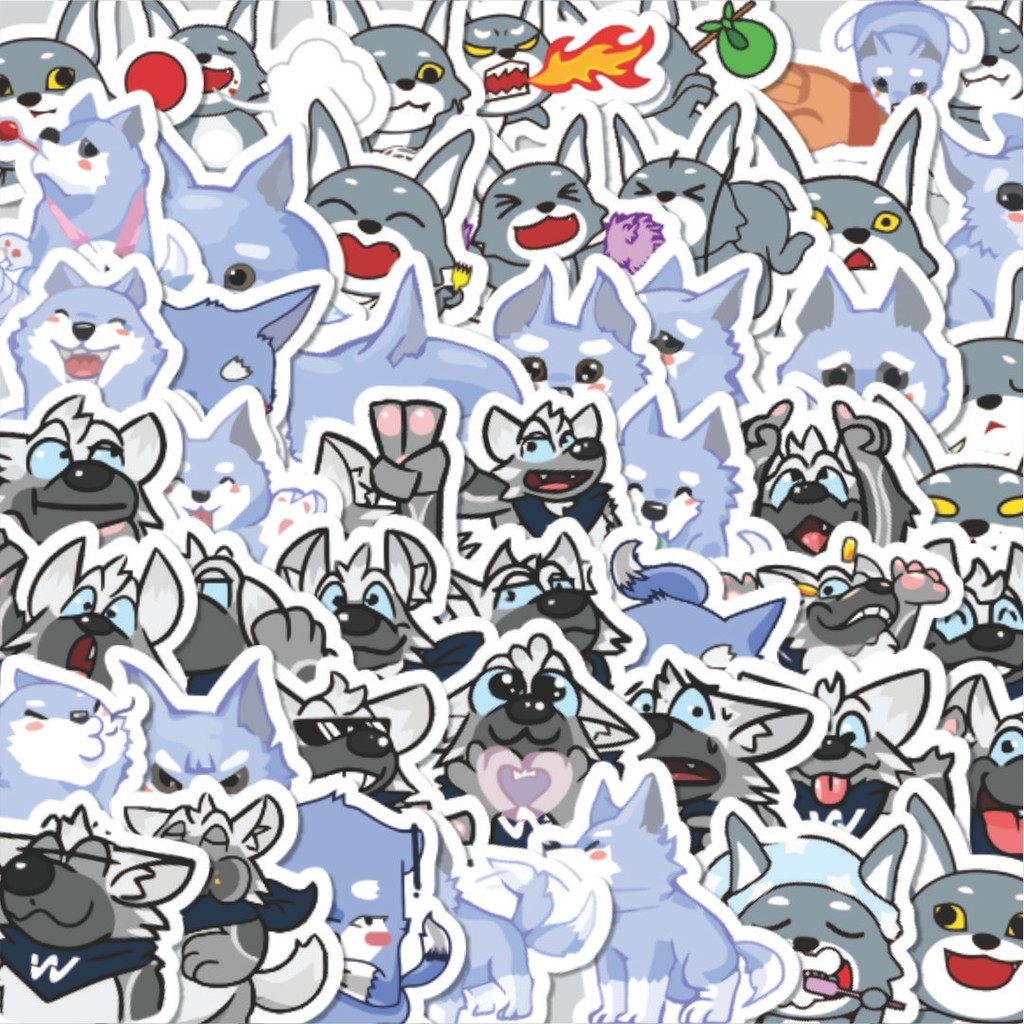 

Stiker Cutting Pack Stiker Hewan Serigala Isi 100Pcs Series Aesthetic Lucu Keren Untuk Koper Bahan Vynil