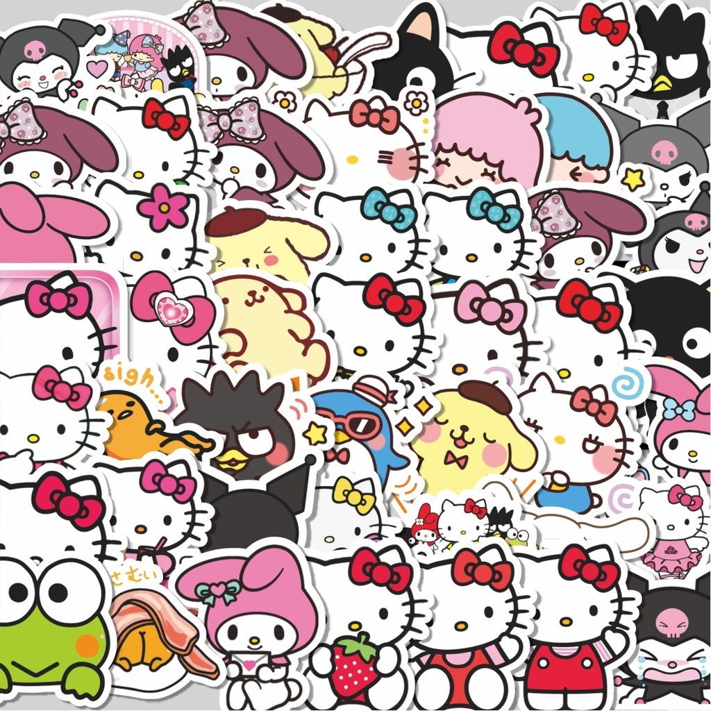 

Stiker Cutting Pack Stiker Kartun Sanrio Versi 2 Isi 100Pcs Series Aesthetic Lucu Keren Untuk Koper Bahan Vynil