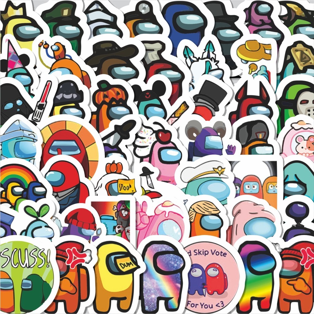 

Stiker Cutting Pack Stiker Karakter Game Among Us Isi 100Pcs Series Aesthetic Lucu Keren Untuk Koper Bahan Vynil
