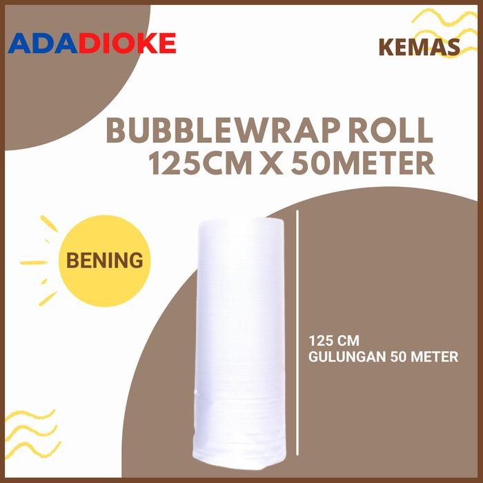 

Bubble Wrap Bubblewrap 125 cm x 50 m (meter) Bening/Hitam - Putih [terlaris]