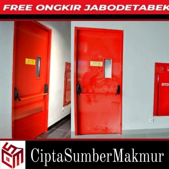

Pintu STEEL DOOR / EMERGENCY DOOR / EXIT DOOR Type SINGLE (INCLUDE KACA)(Full Set)(Merah) - 90x210cm, BUKA KANAN
