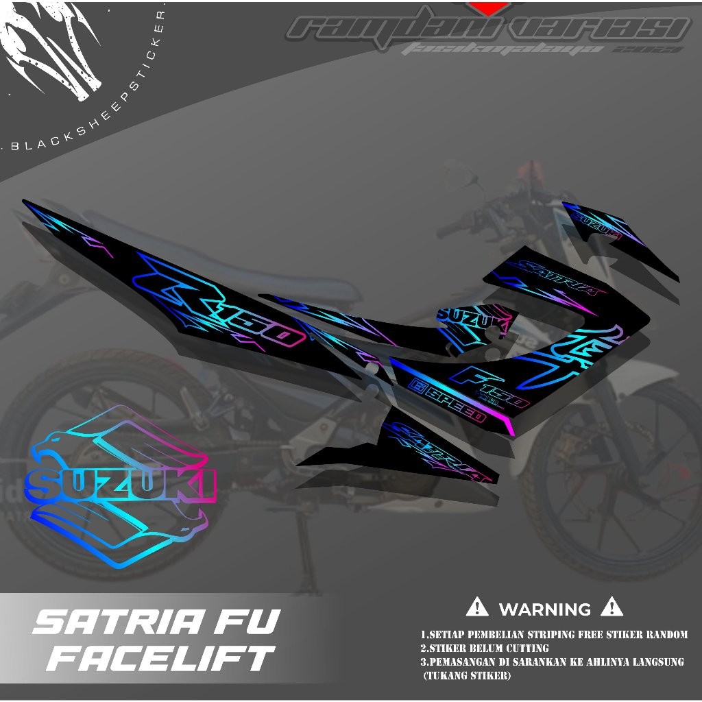 Striping Variasi Satria Fu Facelift - Striping Suzuki Satria Fu Fl - Satria Fu 2014-2015