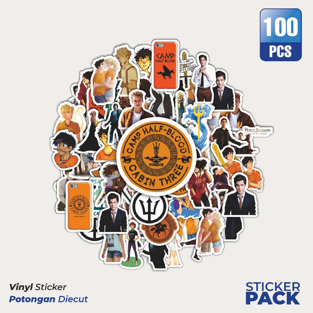 

Stiker Vinyl Stiker Percy Jackson Series B Waterproof Aesthetic- Untuk Laptop, Motor, dan Helm - Paper Stationery Pack
