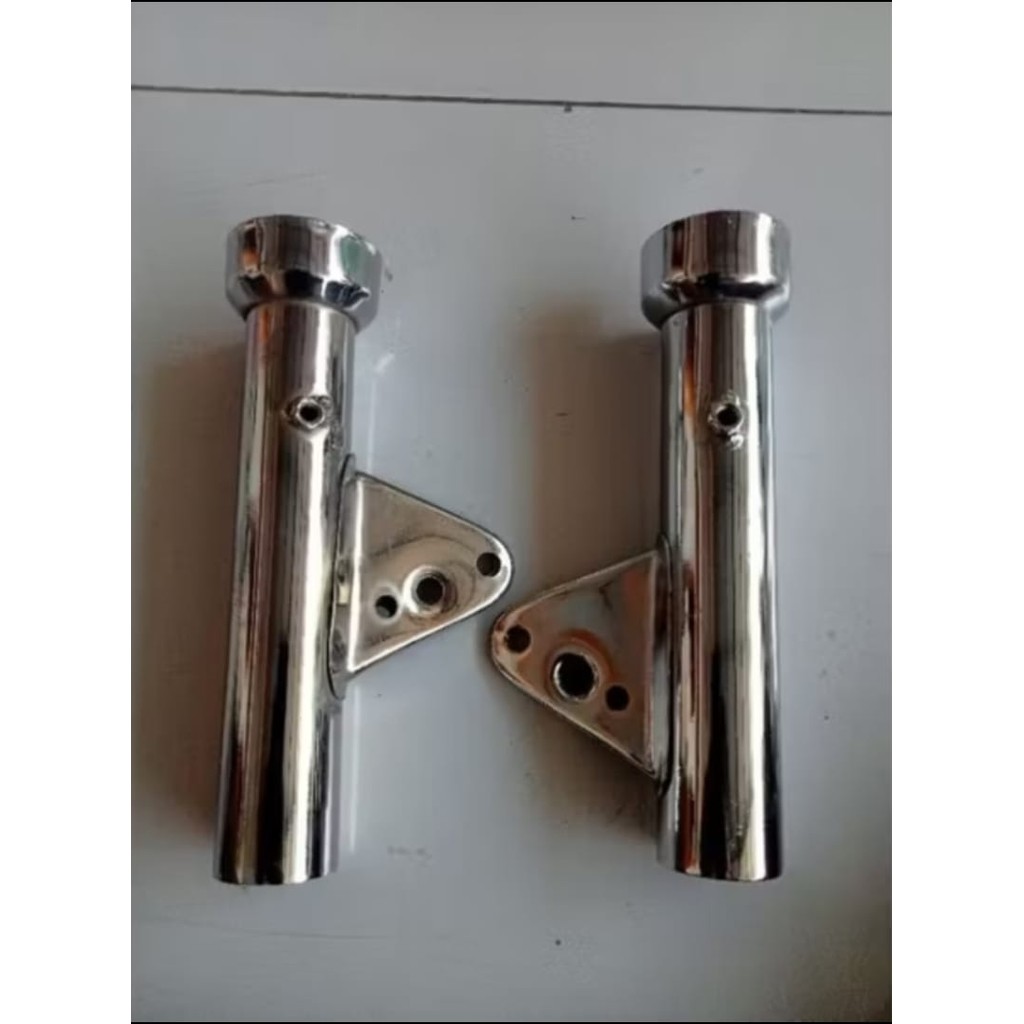 Pangkon Lampu Depan Honda CB Chrome Pangkon Headlamp Kupingan Lampu Pesek Bulat Honda CB MotorZone