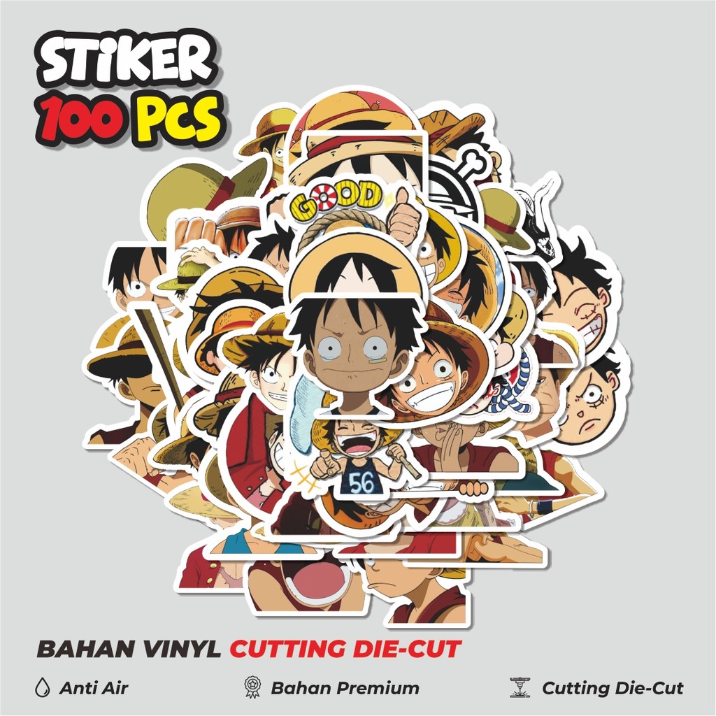 

Terbaru! 50 pcs Stiker Anime One Piece Luffy Dekorasi Lucu Kreatif untuk Notebook, Skateboard, HP