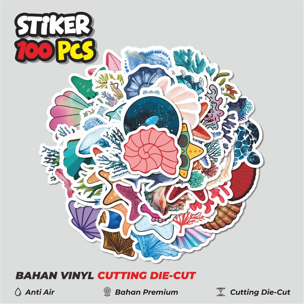 

Terbaru! 50 pcs Stiker Magic Sea Series Dekorasi Lucu Kreatif untuk Notebook, Skateboard, HP