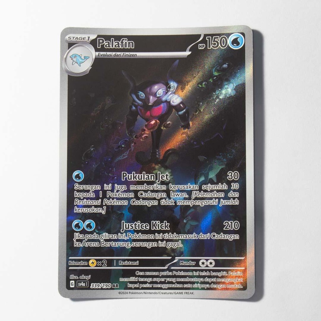 Palafin AR 339/190 SV4a Harta Berkilau EX Kartu Pokemon TCG Original Indonesia