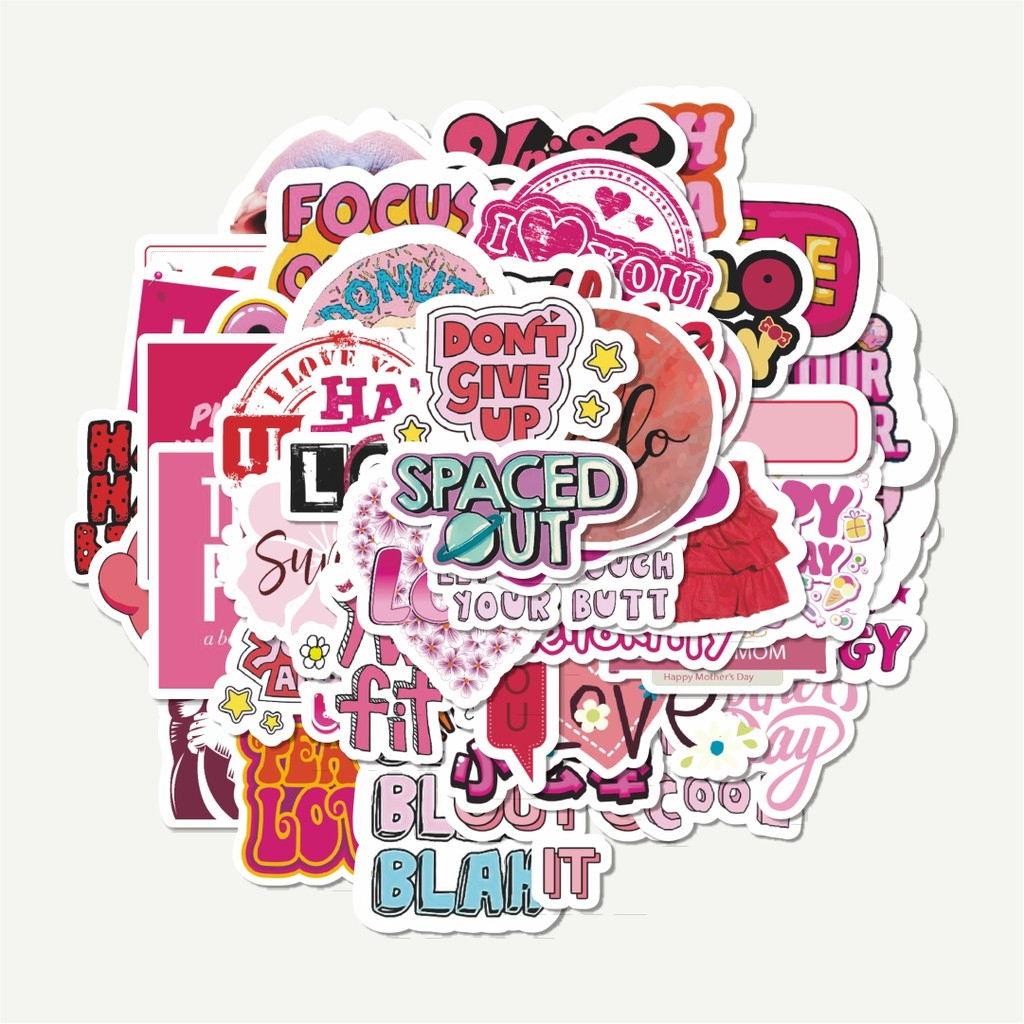 

Sticker Pack Stiker Pink Girls | Sticker TUMBLR | Stiker LAPTOP KOPER HELM