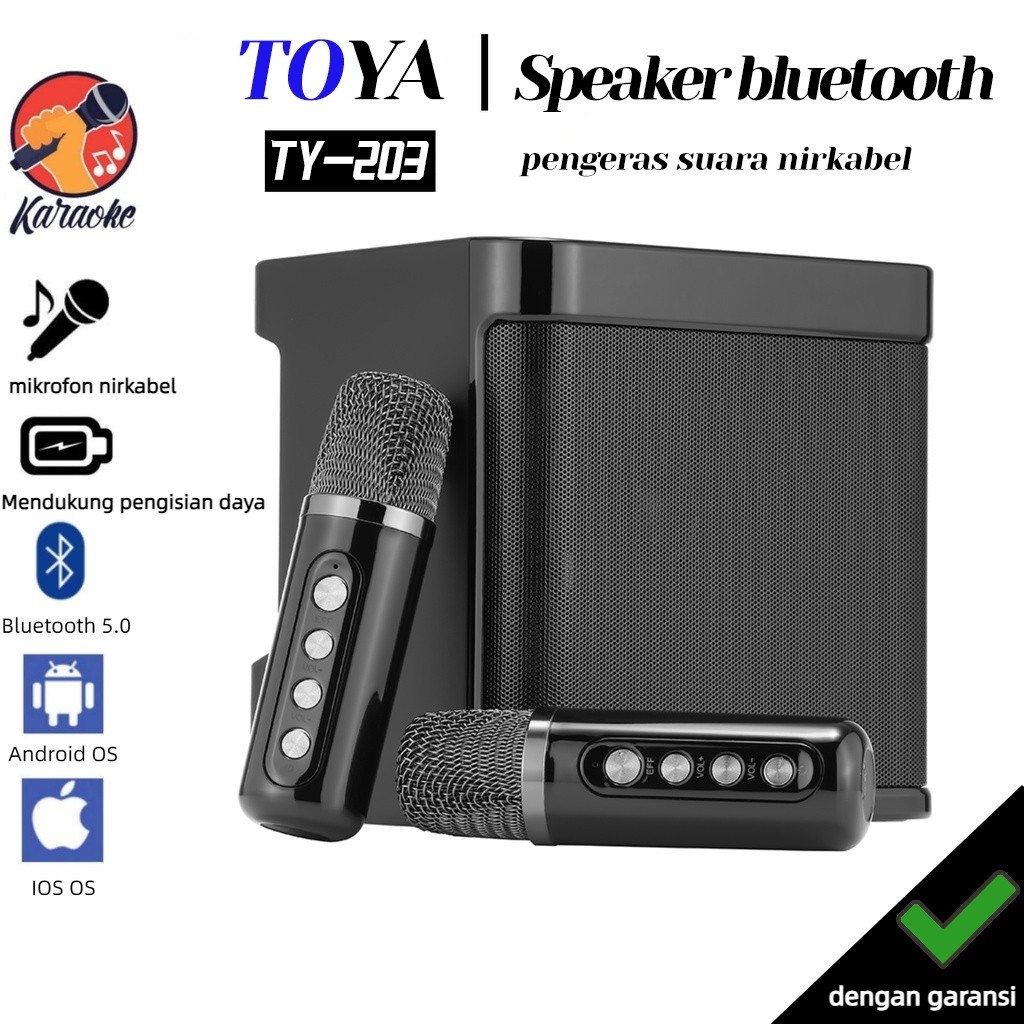 【LUMINATECH】Speaker Bluetooth Karaoke Advance Pemutar MP3 Bluetooth Nirkabel Portabel,Karaoke Pesta 