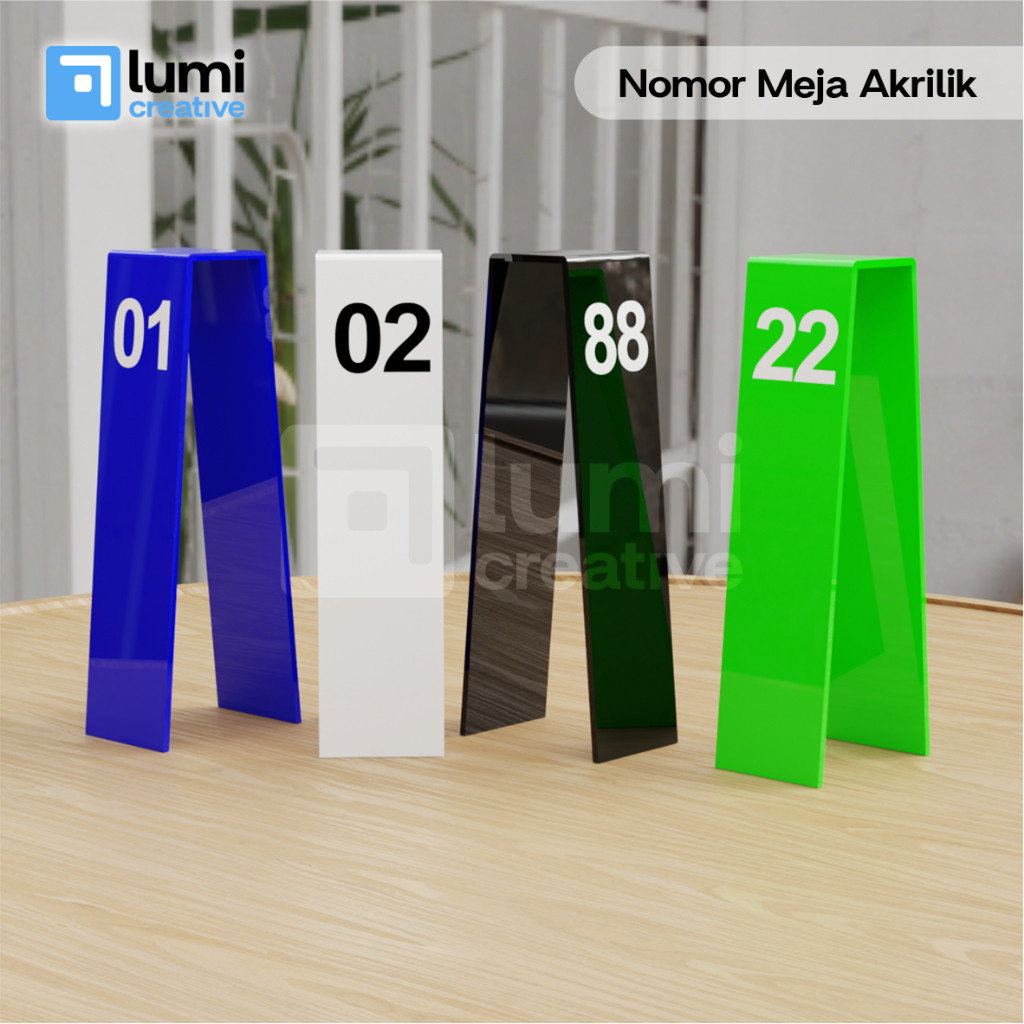 

Nomor Meja Akrilik Papan Tanda Nomor Meja Tinggi 20 CM - Lumi Creative