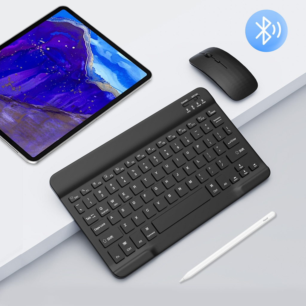 Bluetooth Wireless Keyboard Mouse Rechargeable For Mobile Phones Tablet For Android ios Windows 10 i