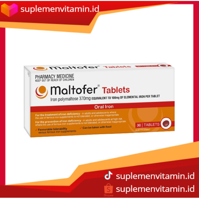 Maltofer Tablet Kunyah - 30 Tablet suplemen zat besi
