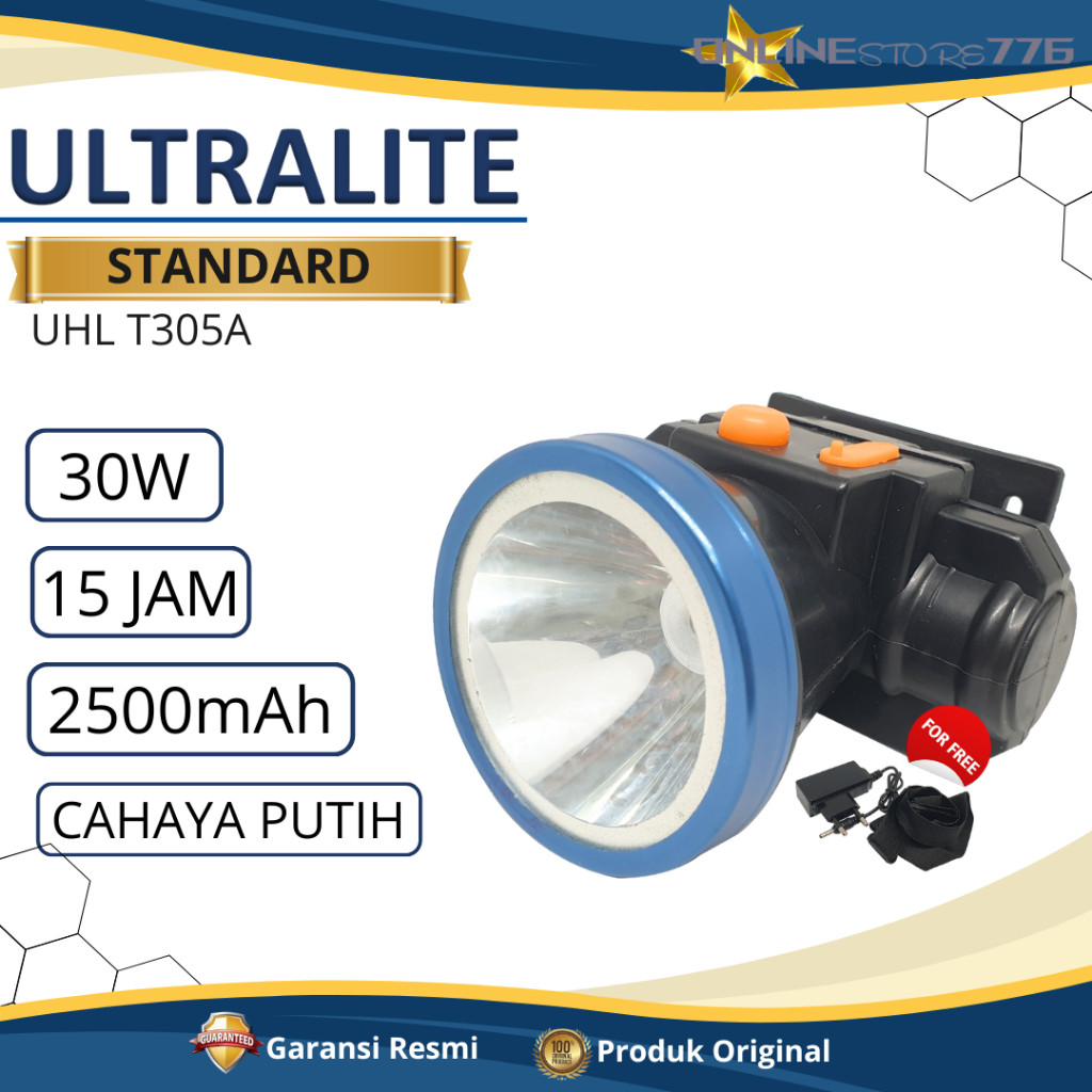 SENTER KEPALA ULTRALITE / SENTER KEPALA PREMIUM BERKUALITAS / SENTER KEPALA CAS ULANG / SENTER KEPAL