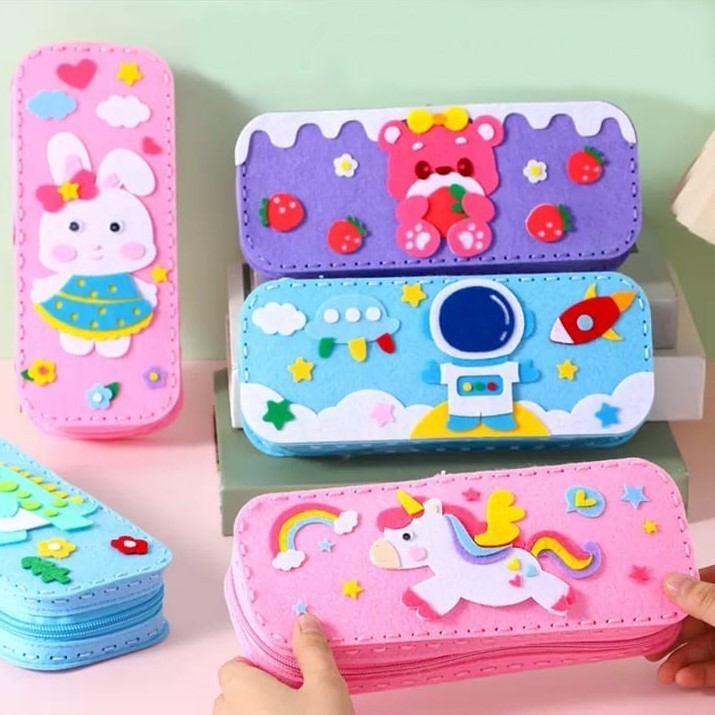 

[BS] DIY Kotak Pensil Flanel / Felt Pencil Case / Prakarya Kotak Pensil