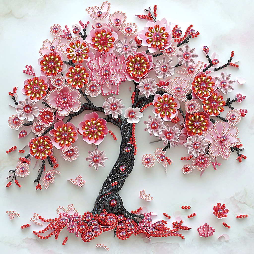 

DIY Beautiful flowers 5D Special Shape Diamond Art Kits for Beginners,Diamond Art Painting Kits for Home Wall Decoration Gift