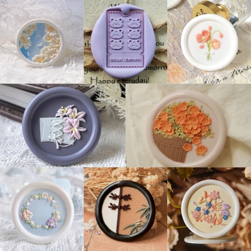 

Creative Stamp Toys Lacquered Stamps Brass Stamps Circus Series Cute Irregular-Shaped Relief Lily Roses Tulips Student Copper