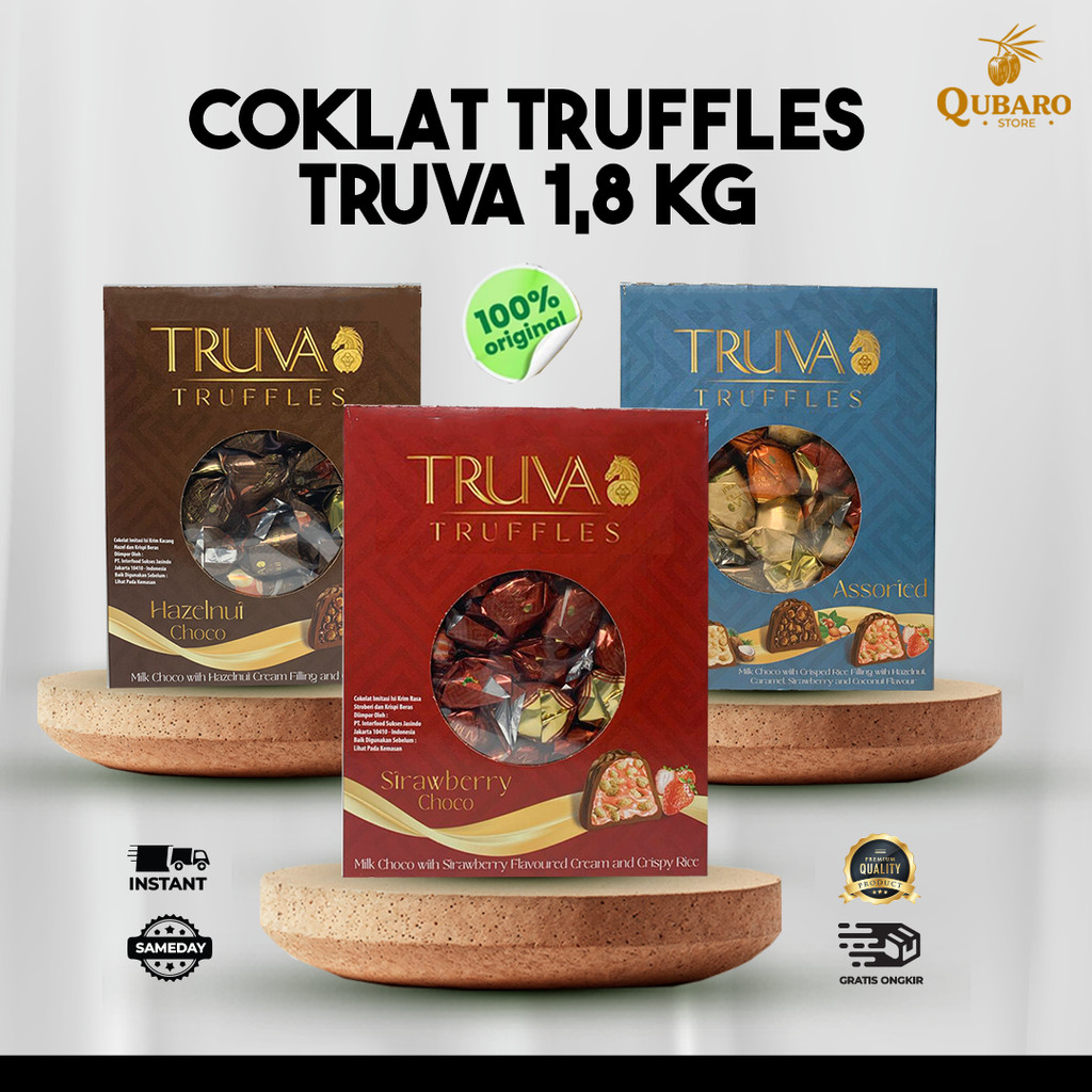 

COKLAT TRUVA TRUFFLES 1,8KG MIX VARIAN / COKELAT TURKI TRUVA TRUFFLES RICE CRISPY ORIGINAL
