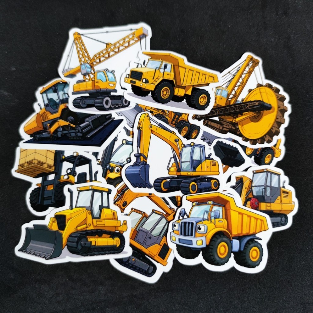 

Stiker A3 Gambar Alat Berat Stiker Kertas Glossy Gambar Macam-macam Alat Berat Isi 15 Pcs