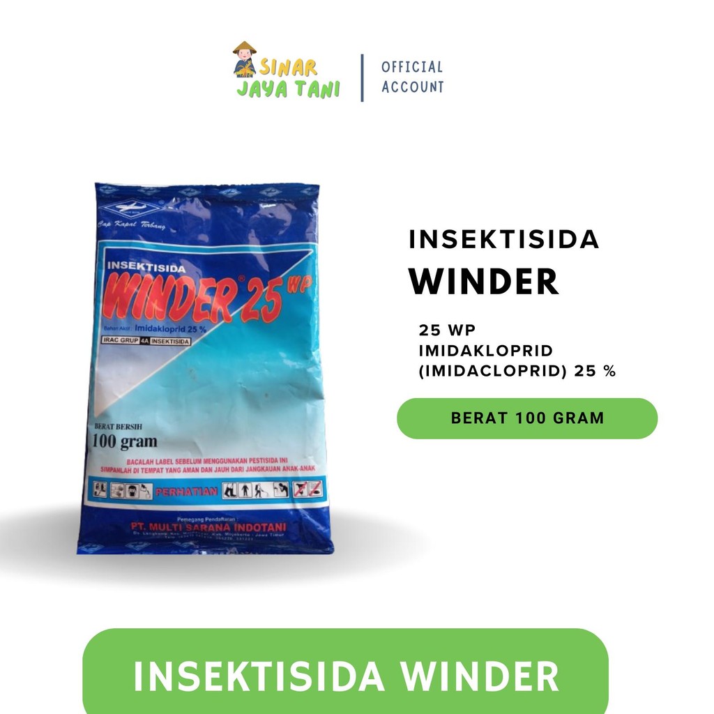 INSEKTISIDA WINDER 25 WP 100 GRAM BAHAN AKTIF IMIDAKLOROPID