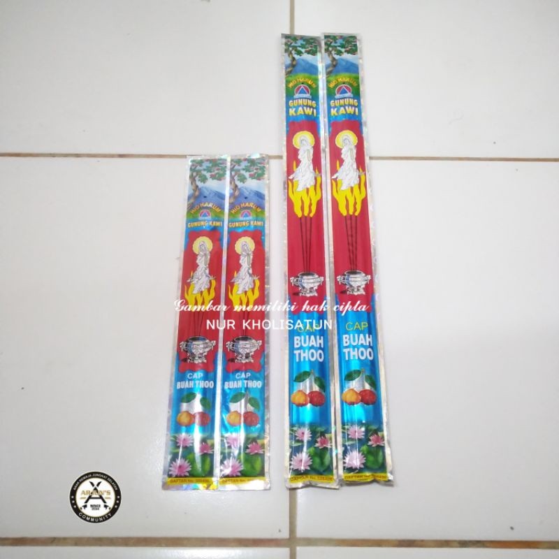 Dupa Lidi Harum Gunung Kawi Incense Stick Cap Buah Thoo Panjang Pendek Besar Kecil.