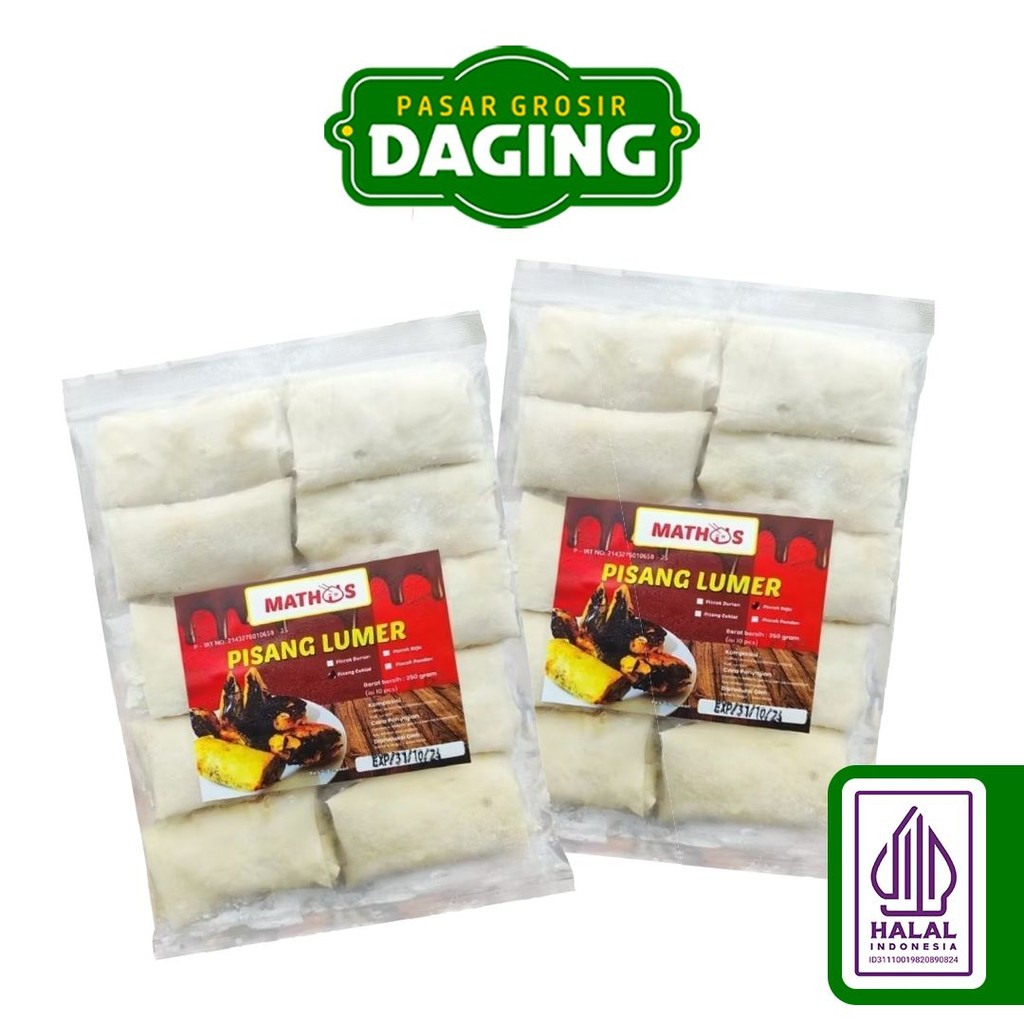 

Mathos Pisang Lumer Cokelat / Lumer Cokelat Keju Frozen isi 10, HALAL - Cemilan Gorengan Enak