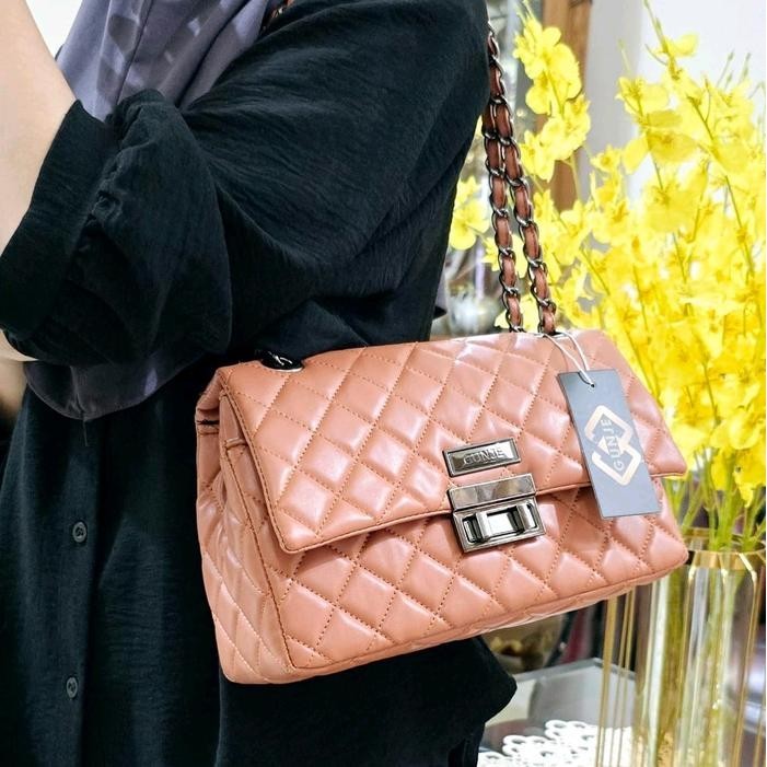 gunje_tas original#sling rantai1611 - coklat