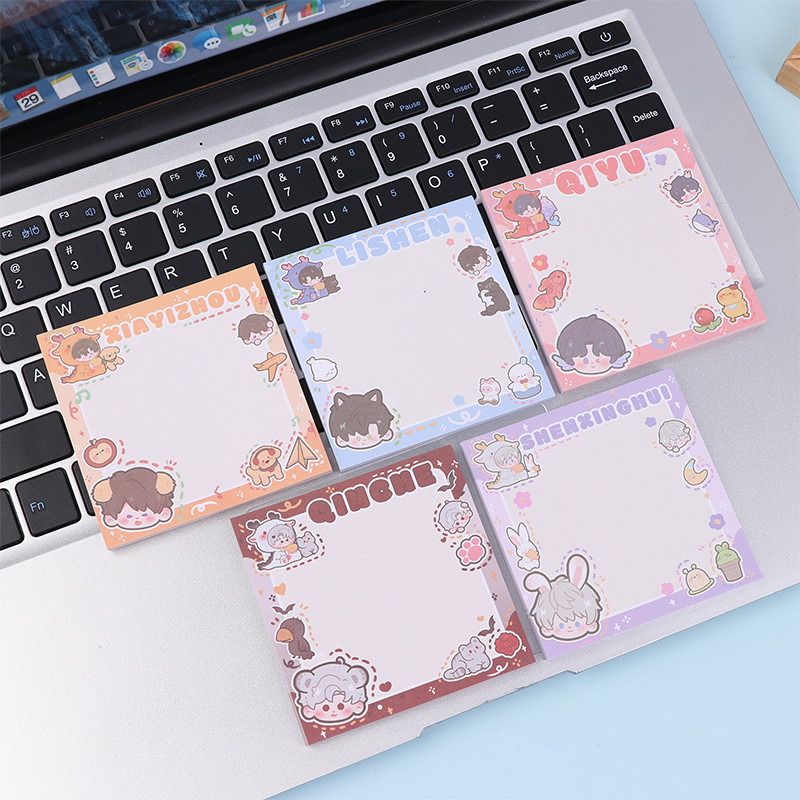 

Love And Deepspace Game Anime Memo Pad Scrapbooking Diy Diary Xavier Zayne Rafayel Ralayo Sylus Qin Che Qi Yu Sticky Note