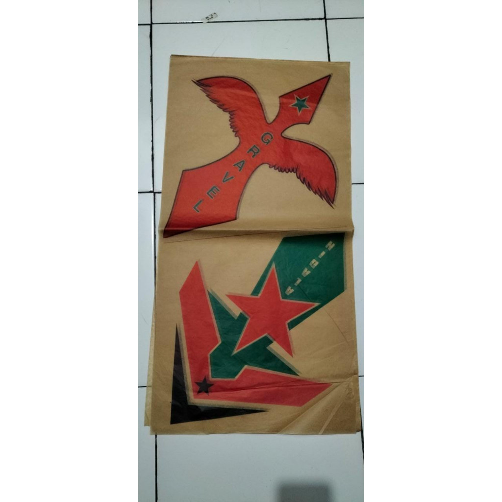 DISKON Kertas Layangan Sablon Coklat 2 Motif