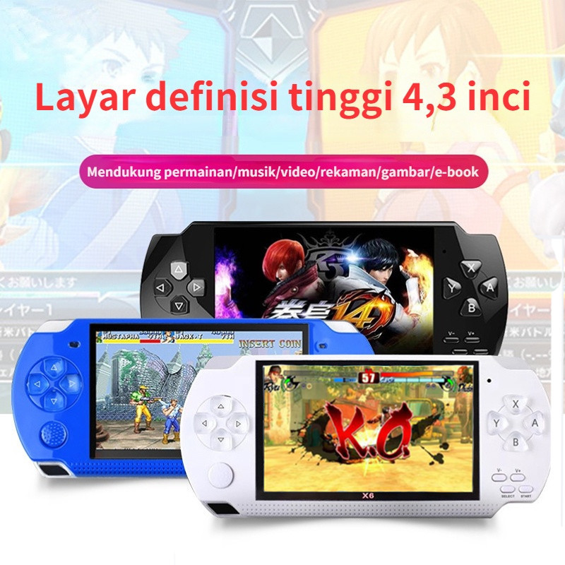 PSP Handheld Game Machine X6 Updated Version, 8GB, 3" Color ScreenBanana Tech Gameboy Konsol Game X6