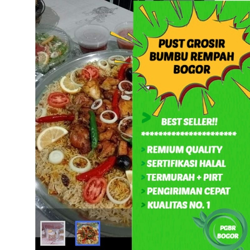 

Bumbu arabian kebuli mandhi bukhori, khabsah, briyani ukuran 1 liter beras tambah rempah,dan margarin Pusat Kebuli Bogor