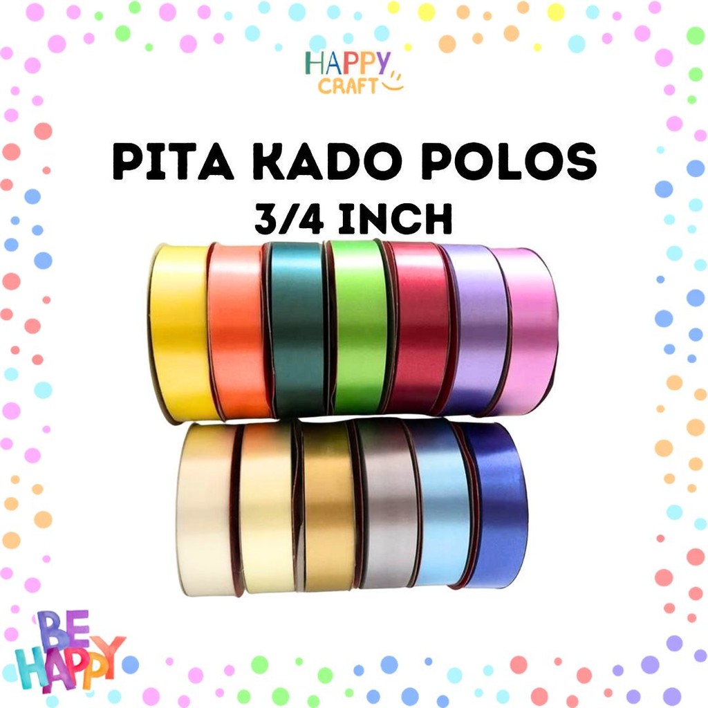 

Pita Kado Plastik Polos 3/4 inch (2 cm) / Pita Jepang